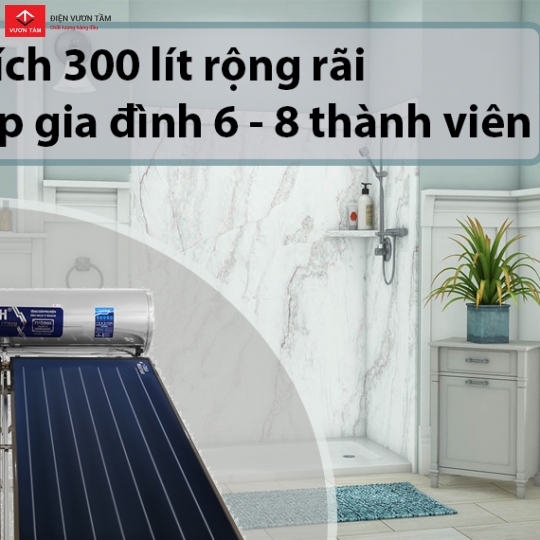 Máy nước nóng NLMT tấm phẳng Platinum 300L